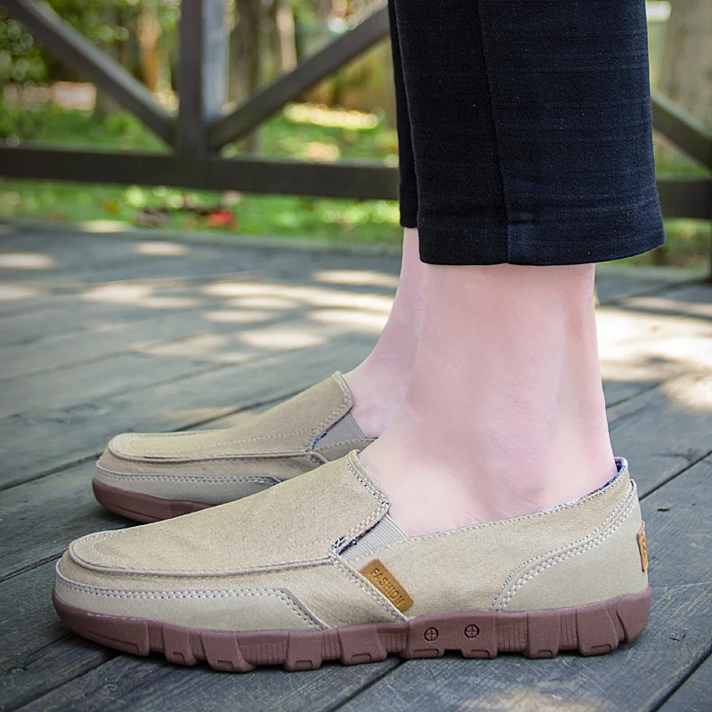 

Newbeads 2021 Men's Canvas Shoes British Style Low Top Shoes Casual Fashion Shoes Soft Comfort Breathable wear-resisting Summer