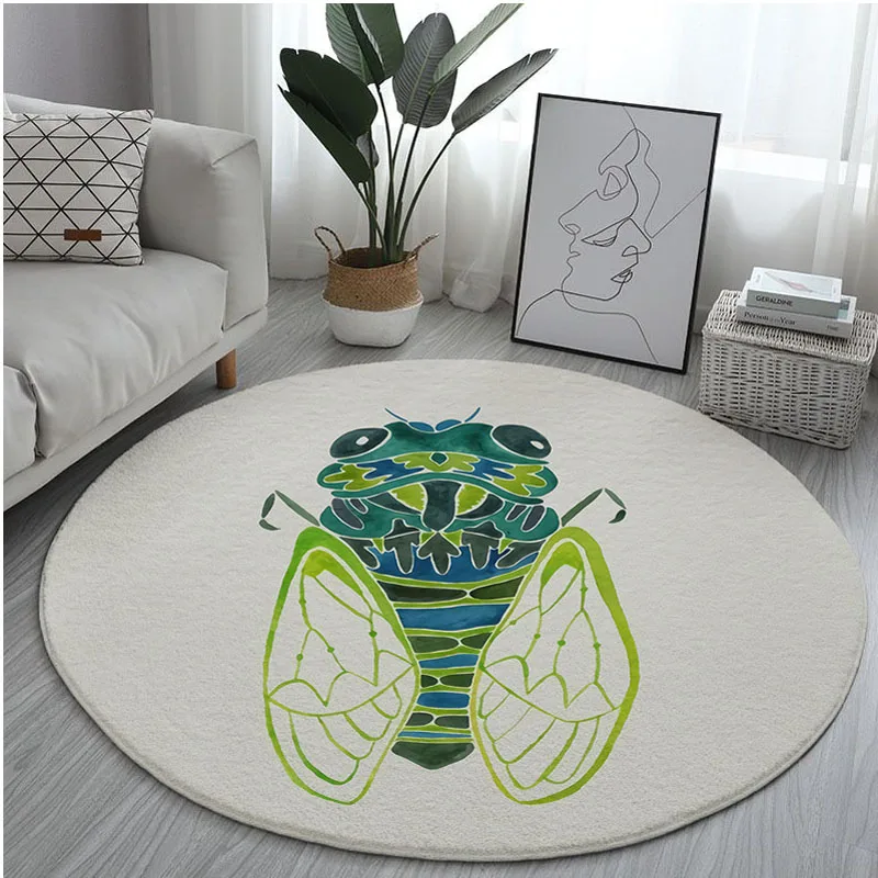 

Strange geometric printing large area carpet animal pattern round cushion computer chair for child's living room outdoor floor c