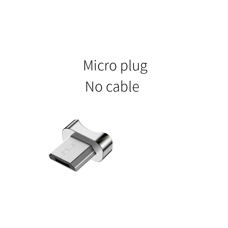 micro plug OUSU вращающийся 3A Быстрая зарядка 3,0 Micro usb type C Магнитный кабель системы освещения кабель USB C для iphone кабель зарядное устройство - Цвет: micro plug