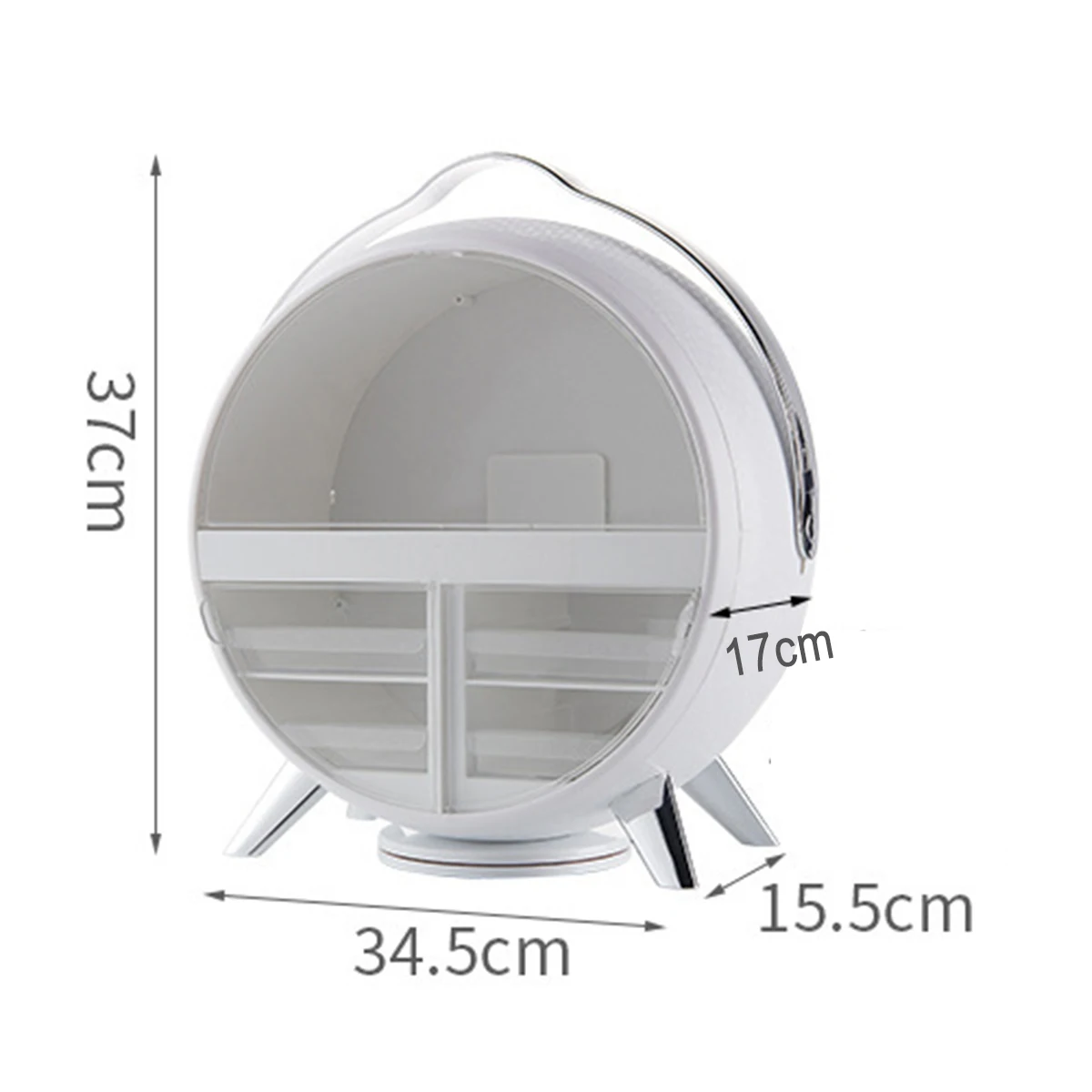 

LED Light Home Drawer Makeup Storage Box Bathroom Brush Lipstick Holder Desktop Jewelry Cosmetic Skin Care Organizer Rack