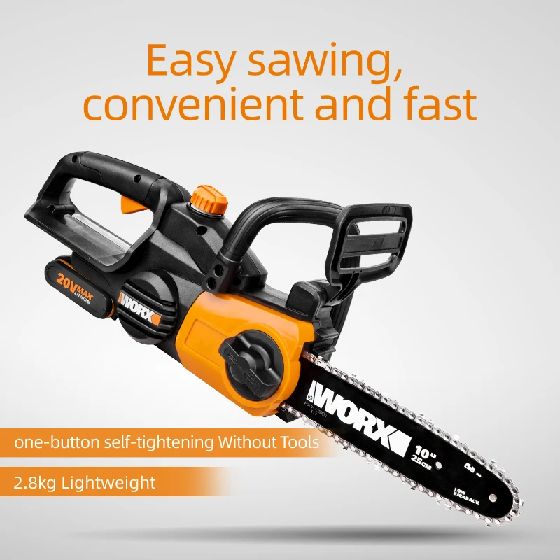 ПИЛА ЭЛЕКТРИЧЕСКАЯ WORX WG322E.1 20 в портативная цепная мини-пила для деревообработки |