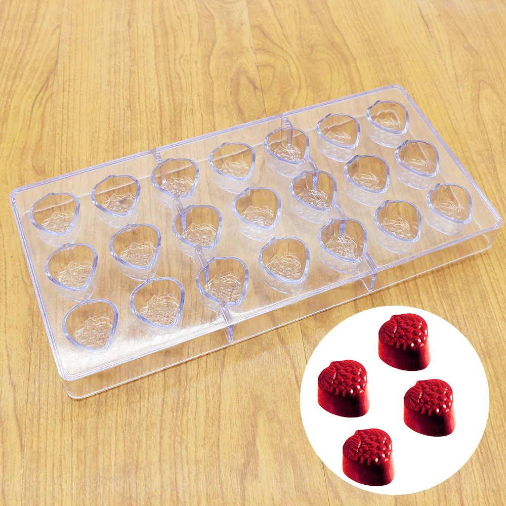 Mooncake дизайн клубника формы 3D Конфеты Форма для желе Твердые поликарбонатные