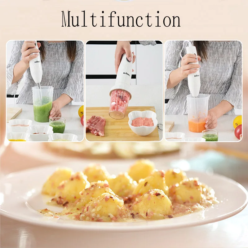 Hand Blender Immersion Mixer Multifunctional Vegetable Meat Grinder with Smoothie Cup food processor Blenders Mixers | Бытовая техника