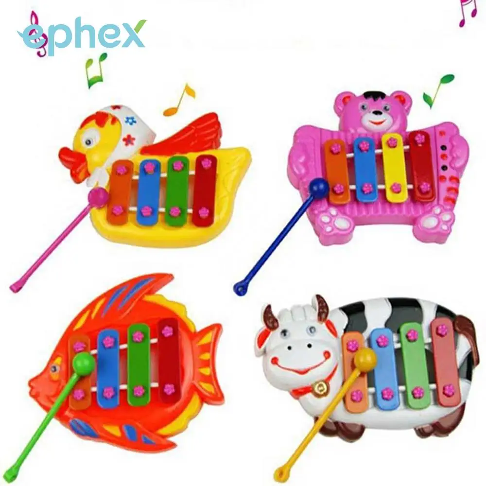 Animal Toys Educational Toy Cartoon Four Tones Baby Piano Gifts for Kids Hand Beat Gift Developmental | Игрушки и хобби