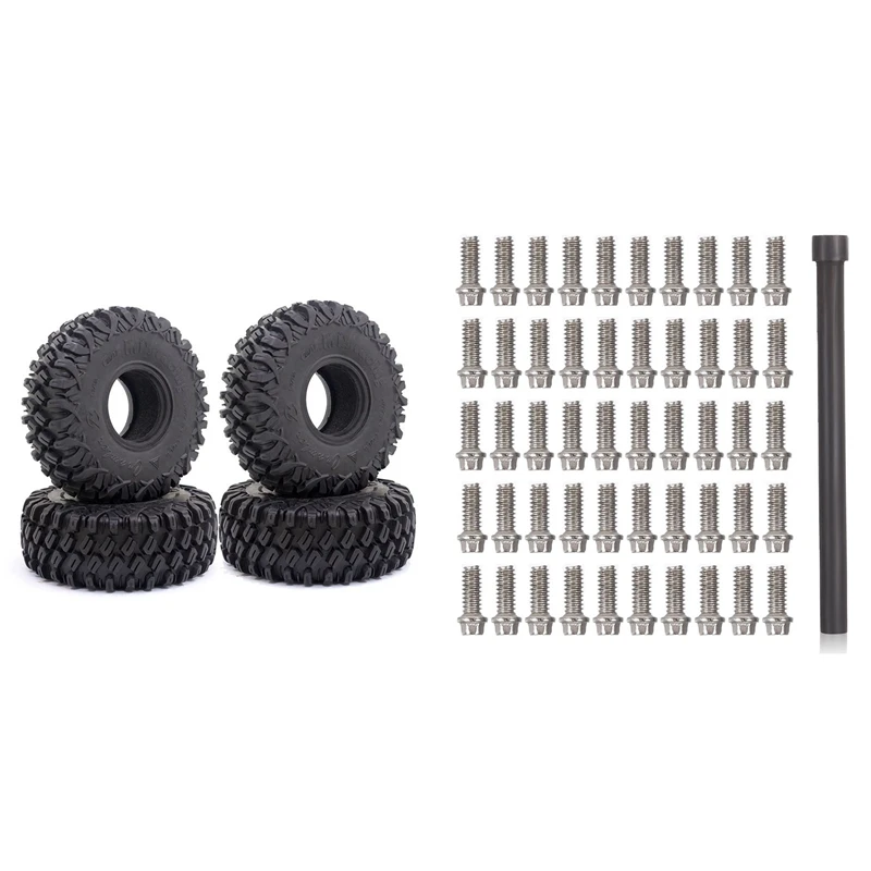 

1 комплект металлических винтов 1,9 2,2 колесные диски для Traxxas TRX4 TRX6 Axial SCX10 M2 и 4 шт. 120 мм 1,9 резиновые шины Колесные шины