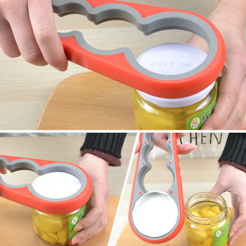 Anti-skid Can Opener Multi-function Four-in-one Lid Opener Four-position Bottle Opener Wringer