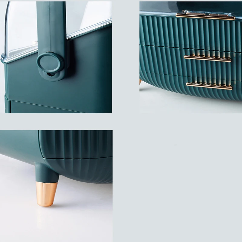 

Fashion Big Capacity Cosmetic Storage Box Waterproof Dustproof Bathroom Desktop Beauty Makeup Organizer Skin Care Storage Drawer