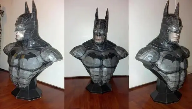 Супергерой Бэтмен грудь 3D бумажная модель Сделай Сам ручная работа|Картонные