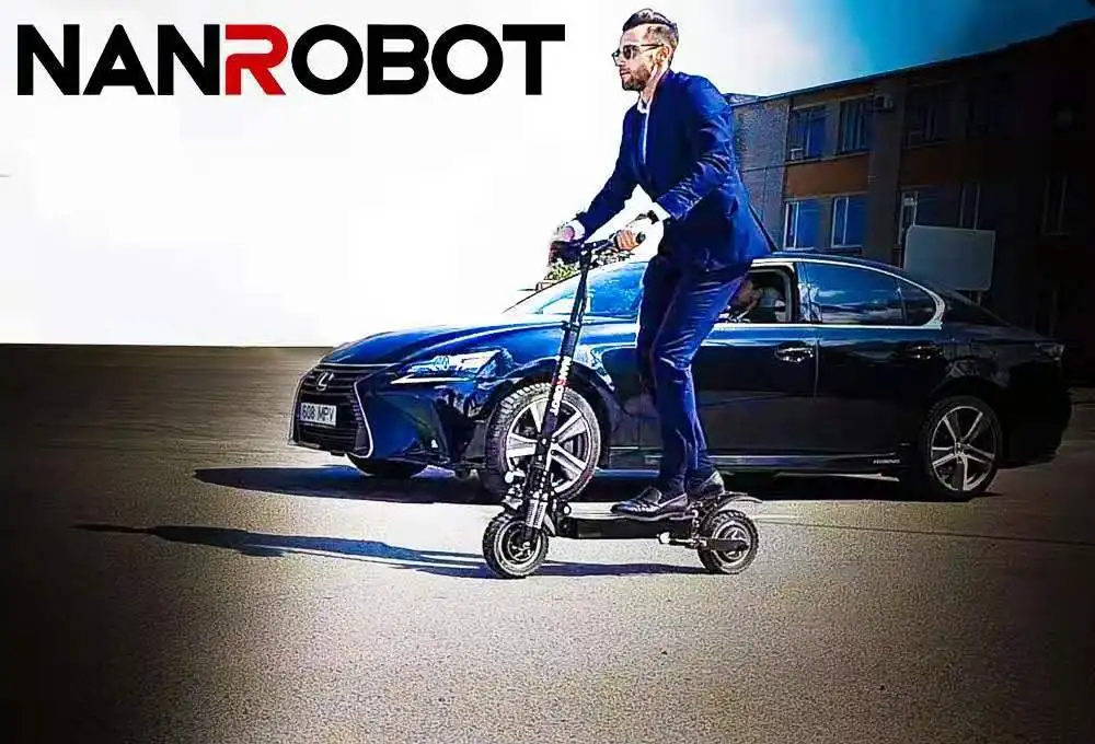 NANROBOT D4+ Модернизированный Электрический скутер для взрослых 1" 52 в 18/23. 4Ah 2000 Вт Мощный мотор 45 км/ч и 40 км/ч 2 колеса самокаты