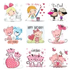 Термонаклейки для одежды, нашивки для одежды, клейкие наклейки на детскую одежду, полоску, платье, сделай сам, симпатичный патч, плавкий, виниловый клей