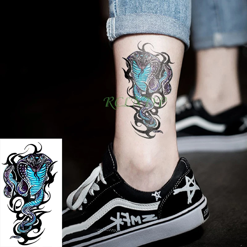 

Waterproof Temporary Tattoo Sticker Snake Fake Tatto Flash Tatoo Tatouage Wrist Foot Hand For Girl Women Men