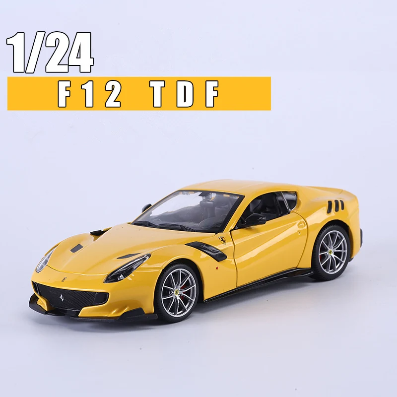 F12TDF Bburago 1:24 Ferrari 599GTO модель автомобиля литье под давлением Металлическая Модель Детская игрушка бойфренд подарок имитация сплава автомобиль коллекция - Цвет: F12TDF