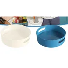 Вращающийся на 360 градусов поднос, кухонные контейнеры для хранения, для банок для специй, еды, поднос для закусок, нескользящая тарелка для хранения в ванной