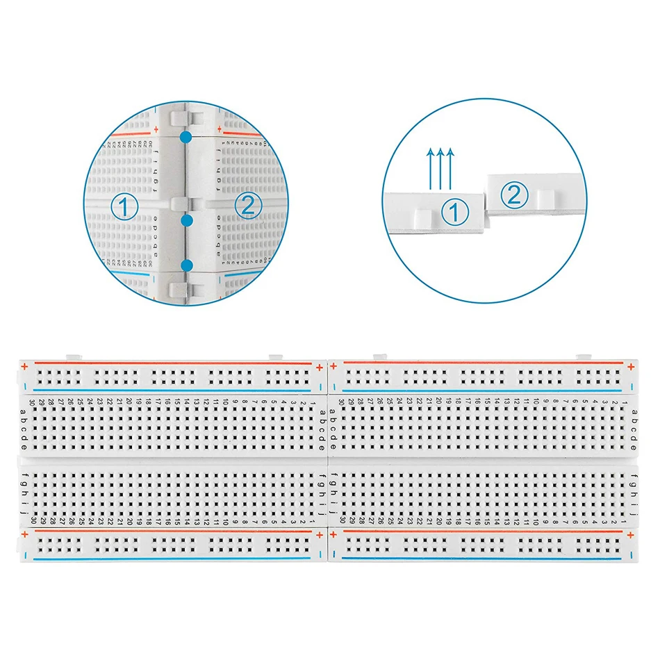 Макетная плата 400 точек тестовая печатная без пайки для тестирования хлеба шины