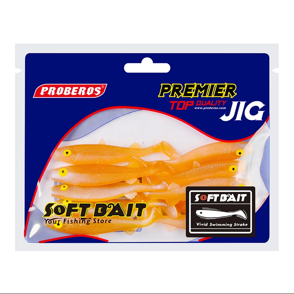 

DW6018 8CM 4g Soft Baits Big T-tail Soft Worm Crank Hook Soft Body Bait Fishing Lures