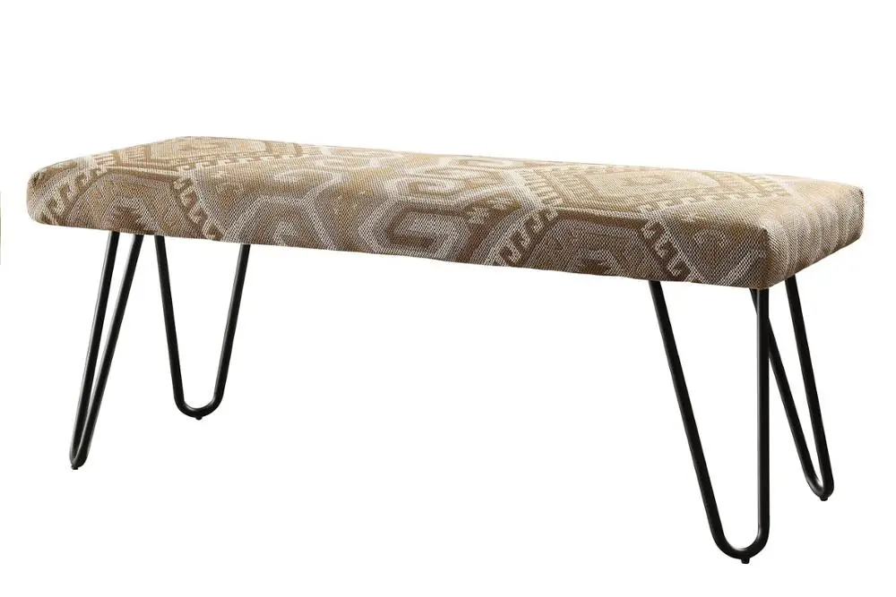 

46.9" Long Contemporary Modern Living Room Chair Metal Bench