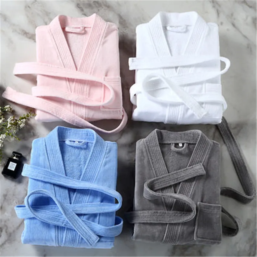 Cotton men and women bath towels luxury hotel bathrobes Sexy for home bathroom couples adults soft absorbent Bridesmaid Robes |