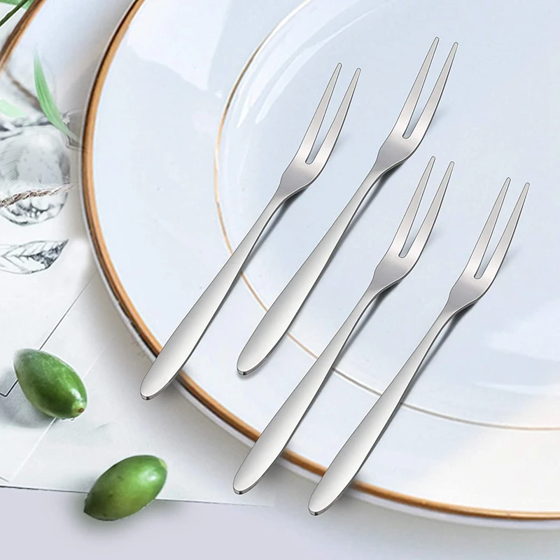 12 шт Десертные Вилки 5 1 inchнержавеющая сталь мини салат фрукты вилка вилки для
