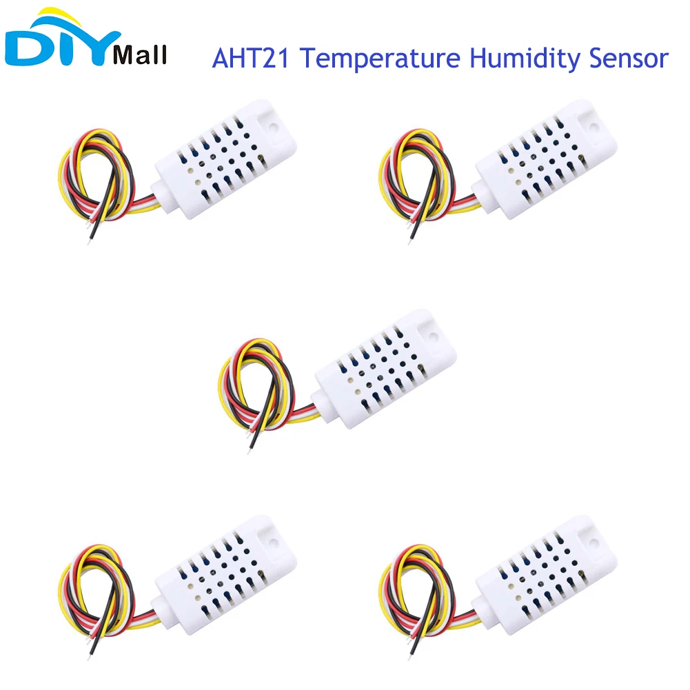 

5PCS IOT AHT21 Digital Output Temperature and Humidity Sensor Module Energy-saving IIC 2.2-5.5V for Arduino DIY Project