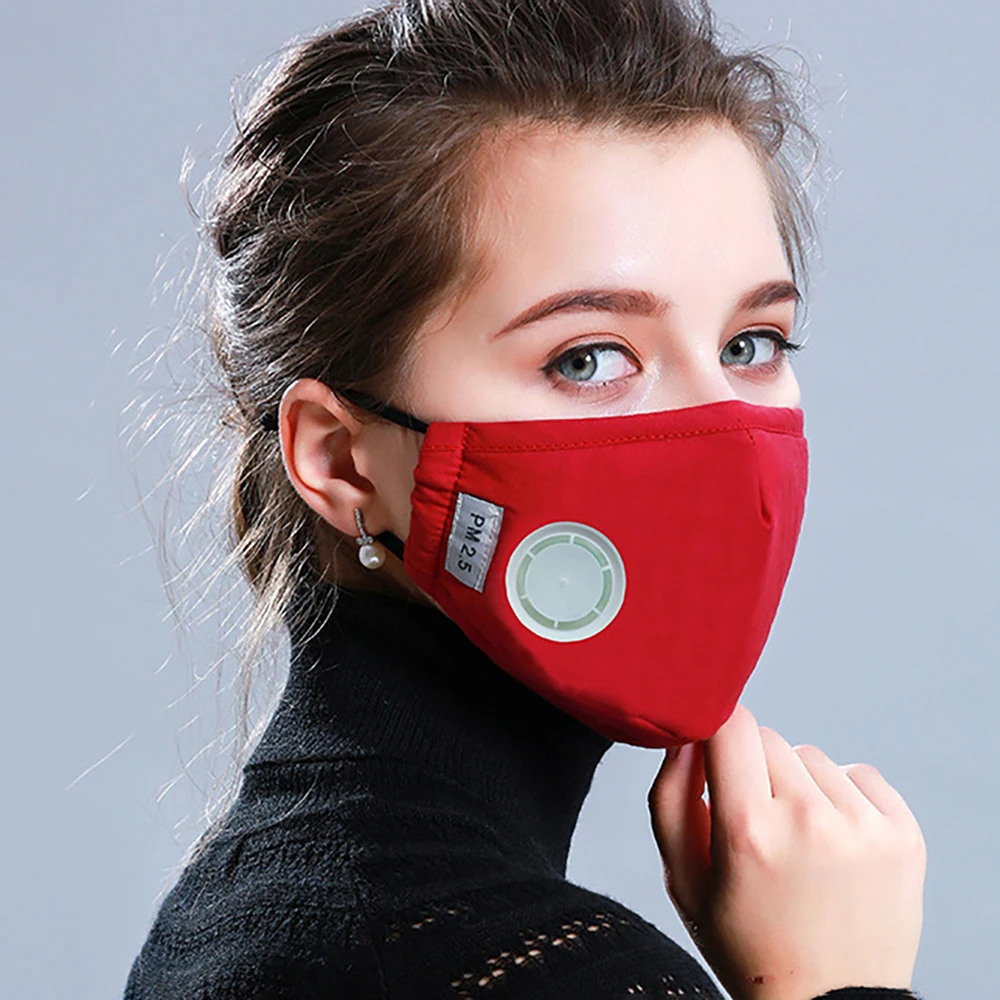 Моющийся многоразовый PM2.5 намордник пылезащитный респиратор защитная маска с дыхательным клапаном для активного отдыха велосипедная маска
