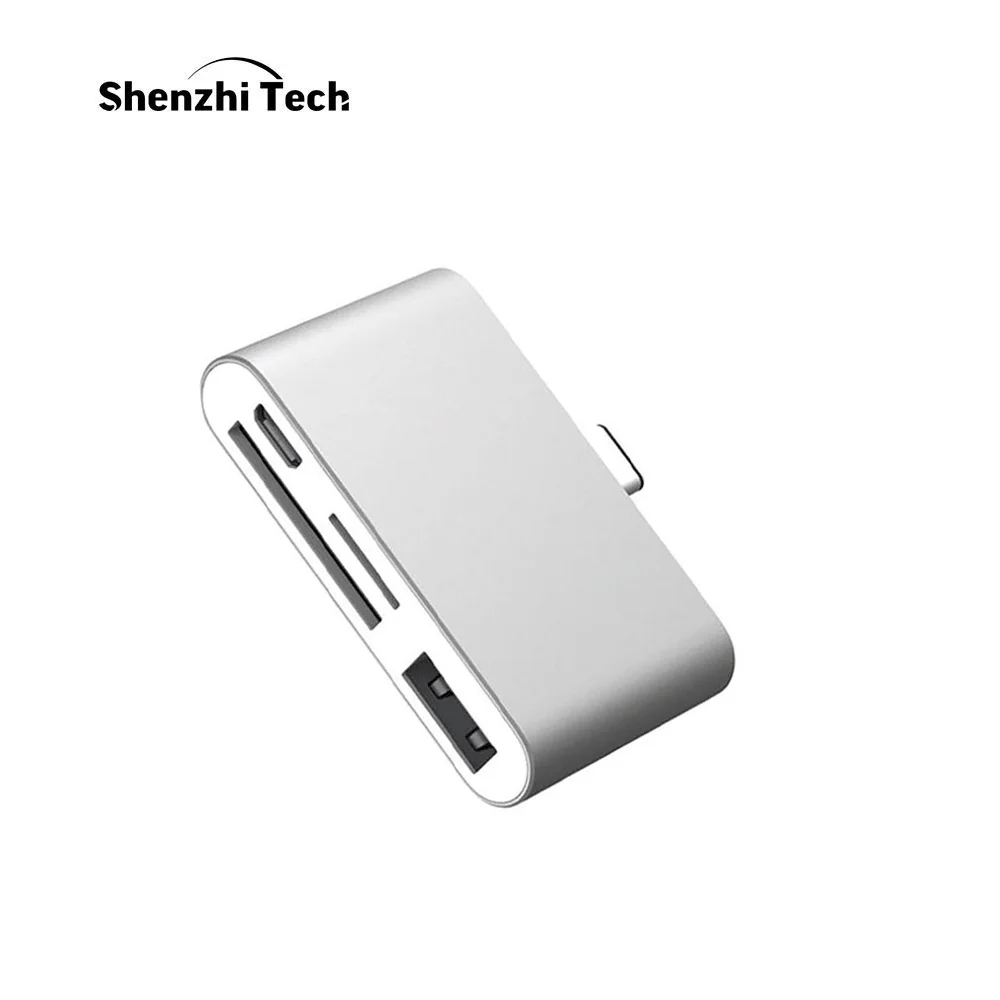 Мини-usb C концентратор, SD TF кард-ридер, алюминиевый USB C адаптер Смарт OTG ридер для ноутбука планшета смартфона