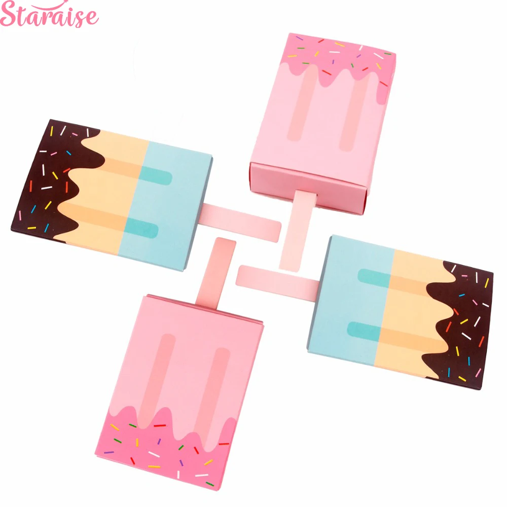 

Staraise 10pcs Popsicle Shape Candy Box Baby Shower Favors Ice Cream Paper Gift Box Kids Party Favor Box Birthday Party Supplies