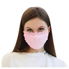 1 шт. маска для лица, защитные маски для взрослых, цветочные Моющиеся Многоразовые Кружевные маски, маски для Хэллоуина, косплея, маска