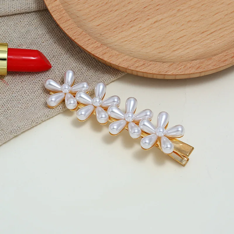 Fashion Pearl Flower Metal Hair Clip Pin Hairpin Headpiece For Women Wedding Accessories Bijoux Cheveux Femme | Украшения и