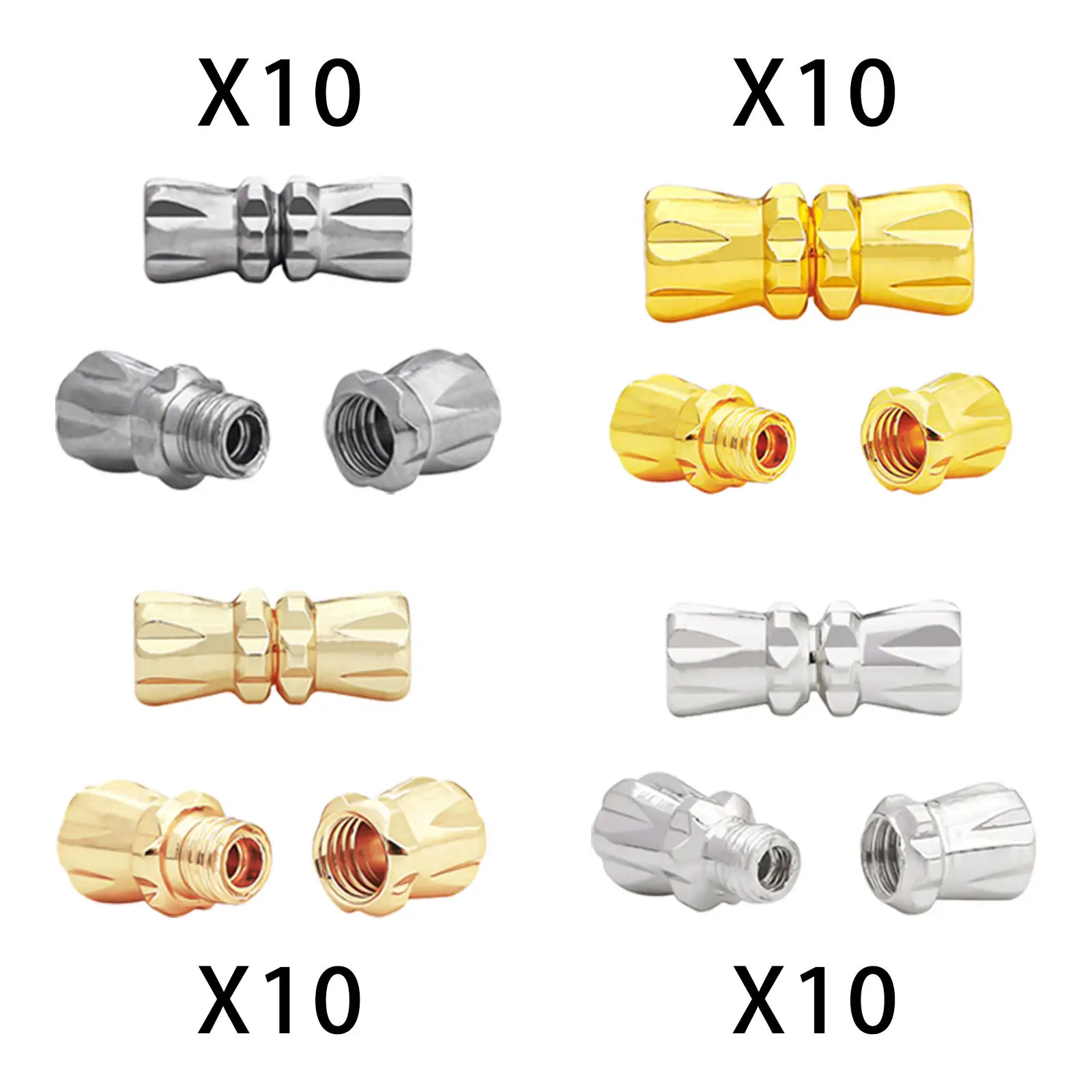 

10x Screw in Clasp Buckles Fashion Alloy Fit Twist Clasp Swivel Connectors for Bracelets DIY Jewelry Components Making Craft