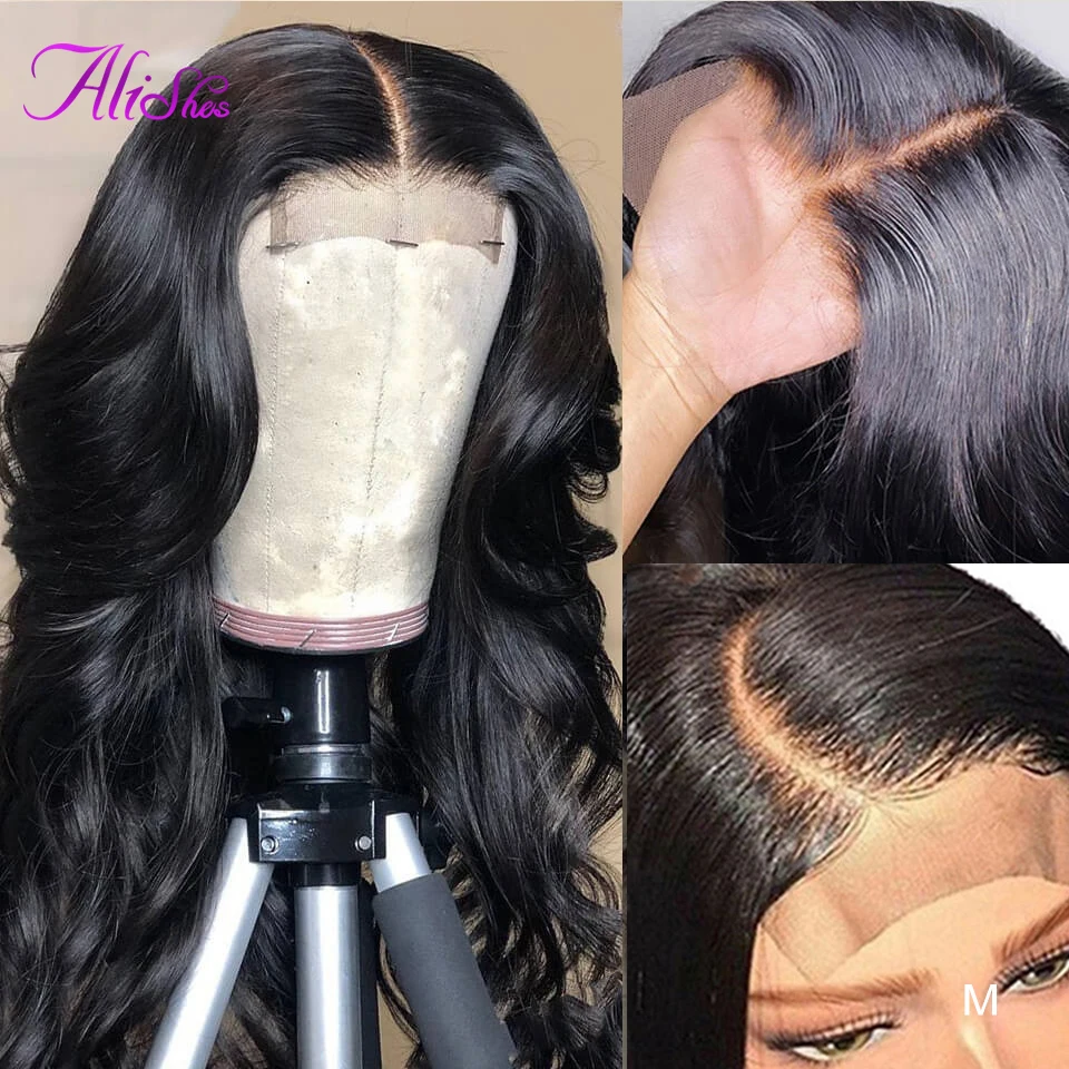 Парик женский из натуральных волос 10-26 дюймов 4 х4 дюйма | Шиньоны и парики