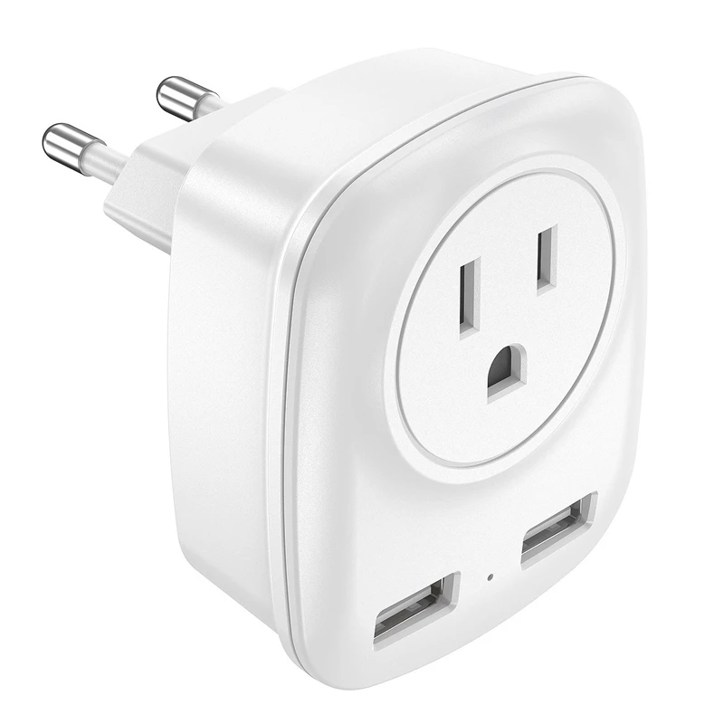 Зарядная головка в европейском стиле Три одном с американским разъемом и 2 USB