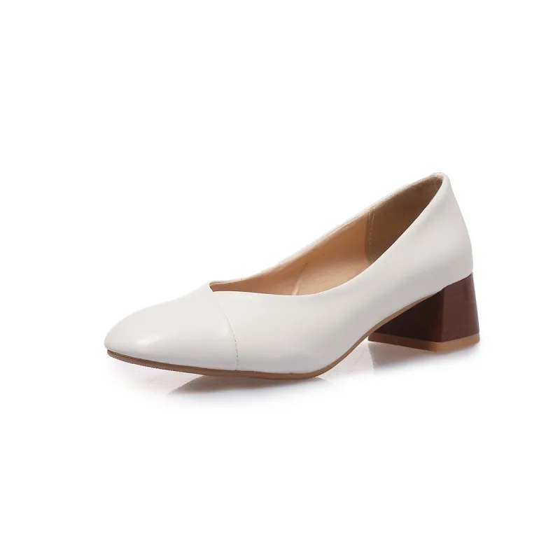 Женские туфли на высоком каблуке лодочки Тонкие с квадратным носком Большие