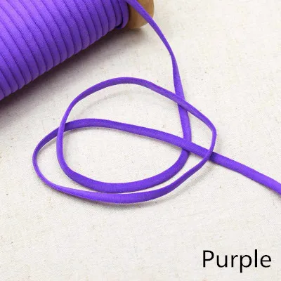 Purple Meetee 23 ярдов 5 мм веревка эластичная лента плечевой ремень для волос детское кольцо обувь DIY аксессуары ручной работы BD393 - Цвет: Purple