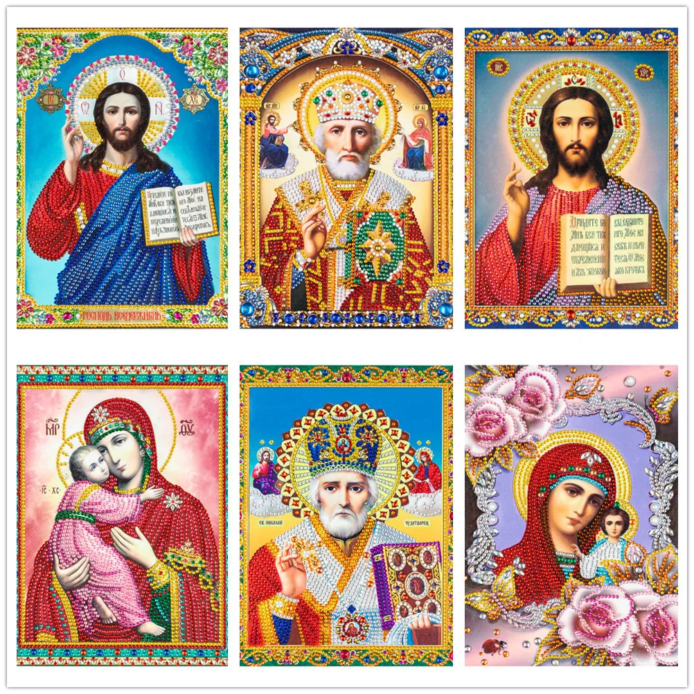 

Алмазная 5D картина с изображением Иисуса нашей леди, вышивка крестиком, специальная Алмазная мозаика из страз, Набор для вышивки, декоратив...