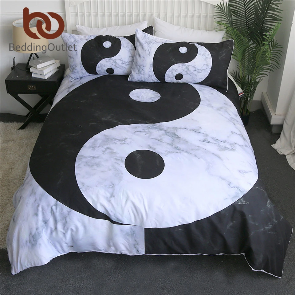 BeddingOutlet Tai Chi Bedding Set Yin ang Yang Duvet Cover Marble Comforter Paisley King Bed cobertores de cama | Дом и сад