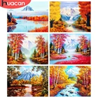 Набор для алмазной живописи HUACAN, алмазная 5D Вышивка крестиком, пейзаж, мозаика, натуральный холст, украшение для дома на осень