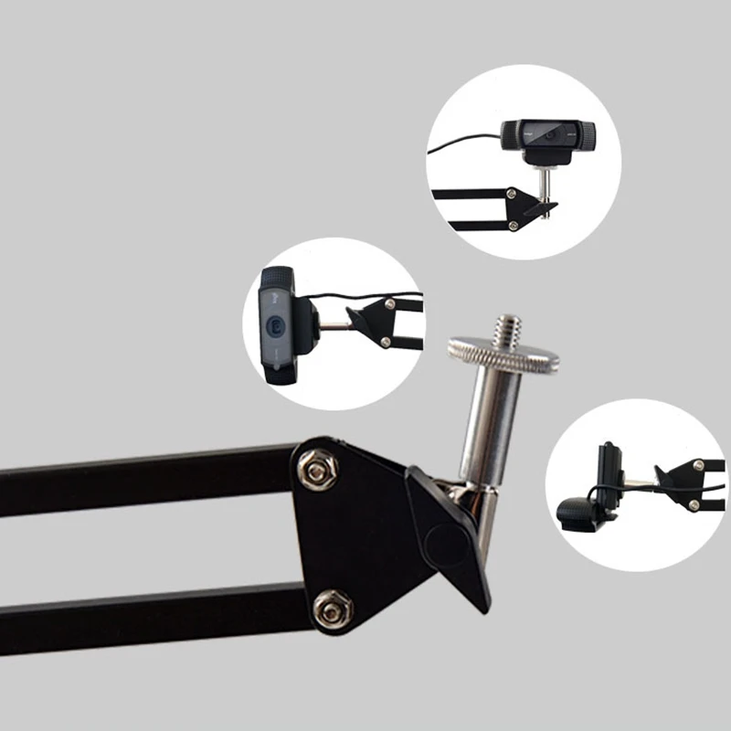 

Webcam Stand Cantilever Mobile Phone Microphone Live Broadcast Desktop Cantilever Folding Metal Stand