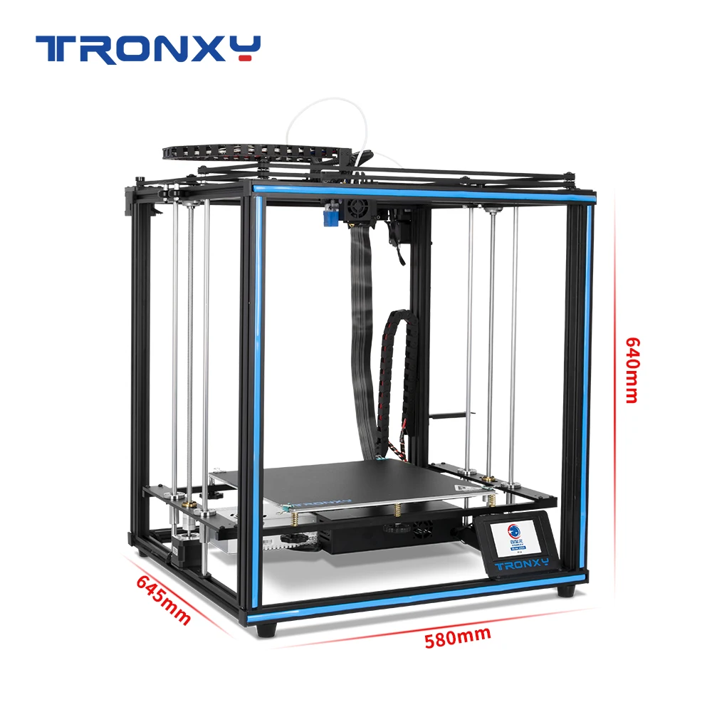 

3D-принтер Tronxy X5SA 24 В CoreXY 330*330*400 мм с автоматическим выравниванием, внешняя фотография, высокоточная алюминиевая рамка