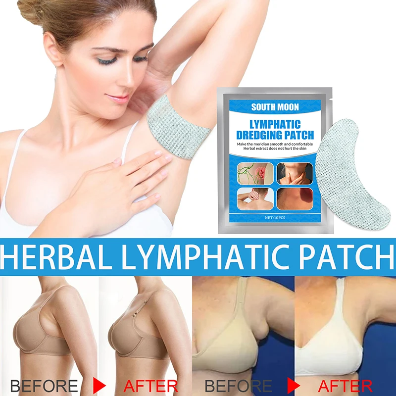 

10PCS Lymphatic Detox Patch Neck Anti-Swelling Lymph Pads Plaster Breast Patch