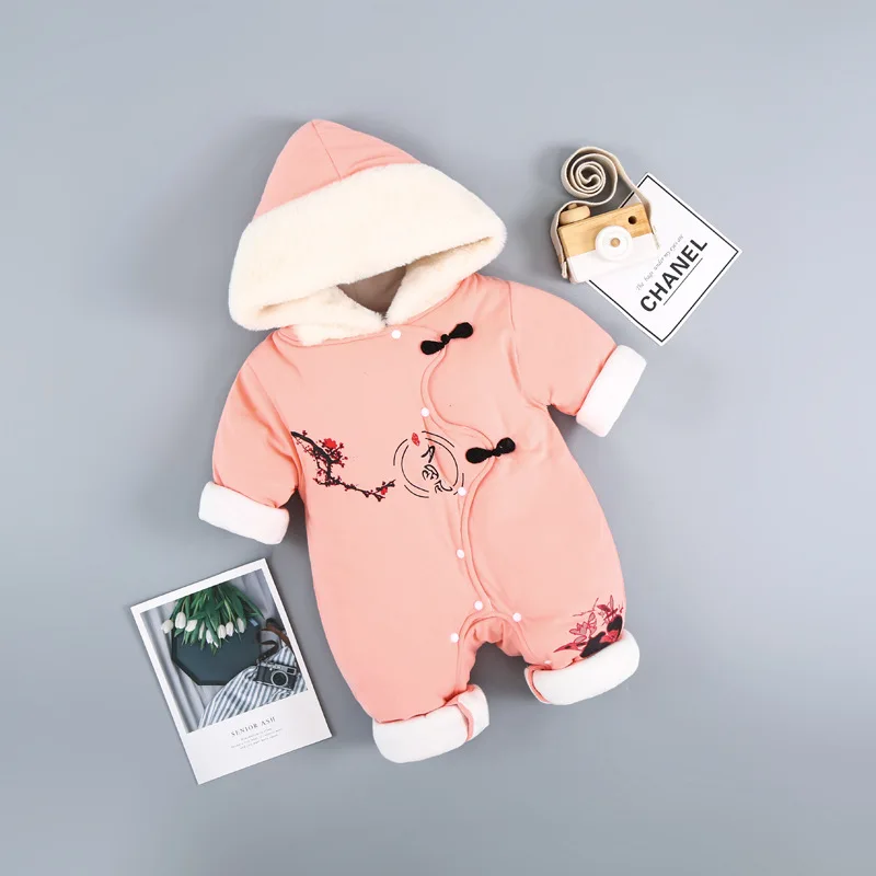 

Цельнокроеная зимняя одежда для новорожденных девочек Новогодняя одежда полная луна Детский комбинезон одежда для улицы детский плащ