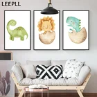 Детский Декор Pterosaurus Rex Dinosaur без рамки скандинавский Hd живопись современный детский сад мультяшное животное