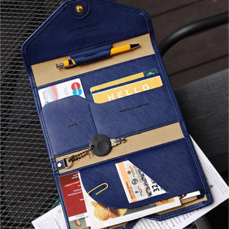 

Fashion Travel Passport Cover Foldable Credit Card Holder Money Wallet ID Multifunction Documents Flight Bit License Purse Bag
