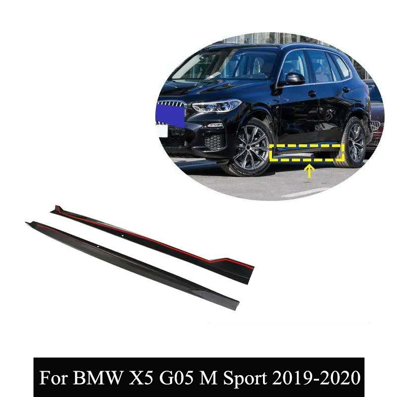 

Real Carbon Fiber Car Side Bumper Lip Skirts For B-MW X5 G05 M Sport 2019-2020 Auto Front Side Skirts Body Kits