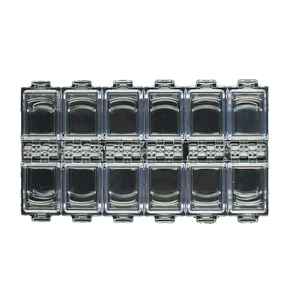 12 решеток пустые украшения для ногтей чехол хранения Стразы блестящие