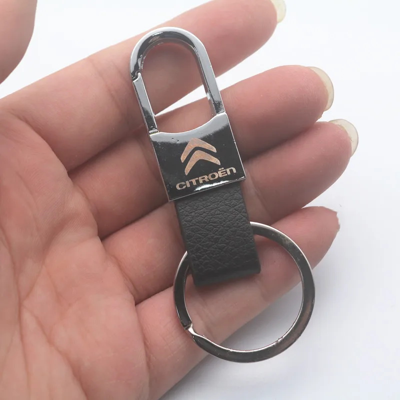 Автомобильный Стайлинг 3D металл + кожа эмблема автомобиля брелок держатель для