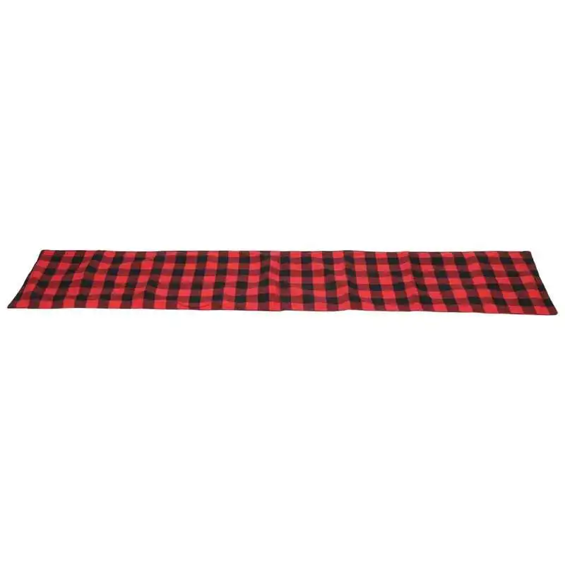 

Red Black Plaid Table Runner Table Cover Banquet Party Tablecloth 35x180cm