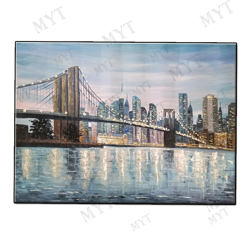 Ручная роспись картина маслом холст пробуждение пейзаж для гостиной настенное