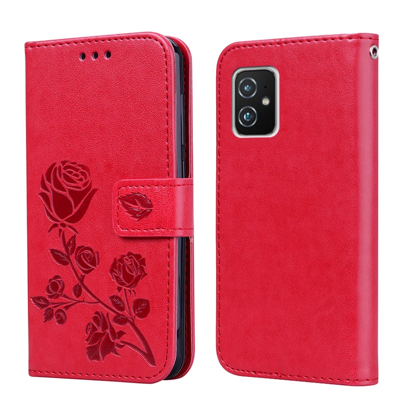 

Original Rose Flower Wallet Cases For Zenfone 8 Mini ZS590KS Coque For ASUS Zenfone 8 Flip Case Global Version Cellphone Cover
