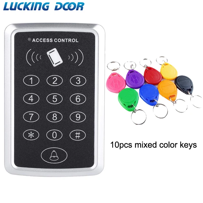 AC 10 colored Key Водонепроницаемый 125 кГц RFID Клавиатура контроля доступа открытый непромокаемый чехол EM кард-ридер 10 шт. брелоки для система контроля допуска к двери - Цвет: AC 10 colored Key
