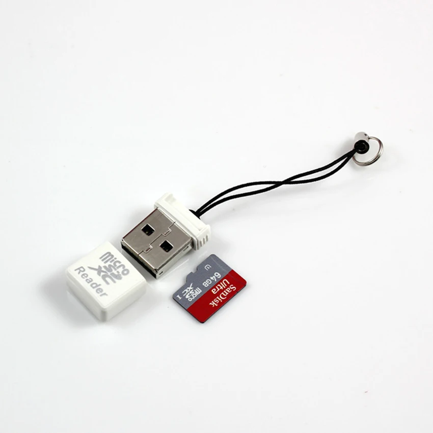 

Micro SD Mini Card Reader with Lanyard, LED Indicator Light, Data Transfer Fast and Convenient, Easy to Carry, Plug and Play